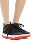 Figure View - Click To Enlarge - ALEXANDER WANG - 'a1' colourblock chunky outsole mesh mid top sneakers