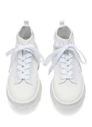Detail View - Click To Enlarge - ALEXANDER WANG - 'a1' chunky outsole mesh mid top sneakers