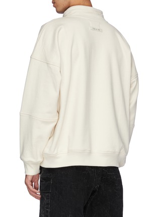 Back View - Click To Enlarge - FEAR OF GOD - 'FG' logo chenille patch oversized sweatshirt