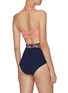Back View - Click To Enlarge - FLAGPOLE SWIM - 'Lynn' detachable sash cutout side colourblock one-piece swimsuit