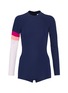 Main View - Click To Enlarge - FLAGPOLE SWIM - 'Ronnie' colourblock long sleeve one-piece swimsuit