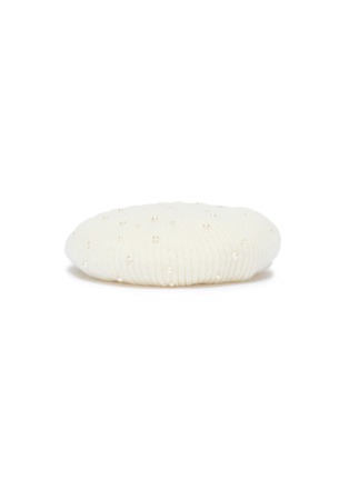 Main View - Click To Enlarge - JENNIFER BEHR - 'Coco' Swarovski pearl knit beret