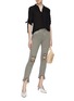 Figure View - Click To Enlarge - L'AGENCE - 'High Line' ripped knee skinny jeans