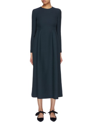 Main View - Click To Enlarge - THE ROW - 'Lorna' pleated wool-silk midi dress