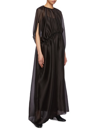 Figure View - Click To Enlarge - THE ROW - 'Regina' ruched collar drawstring waist silk organza gown