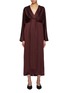 Main View - Click To Enlarge - THE ROW - 'Clementine' convertible sash tie front cupro dress