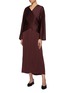 Figure View - Click To Enlarge - THE ROW - 'Clementine' convertible sash tie front cupro dress