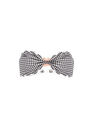 Main View - Click To Enlarge - MARYSIA - 'Antibes Flower' appliqué scalloped gingham check bandeau top