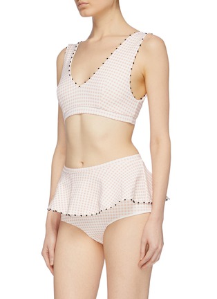 Figure View - Click To Enlarge - MARYSIA - 'French Gramercy' gingham check bikini top