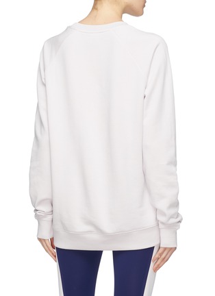 Back View - Click To Enlarge - THE UPSIDE - 'Sid' logo chenille patch sweatshirt