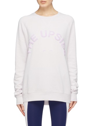 Main View - Click To Enlarge - THE UPSIDE - 'Sid' logo chenille patch sweatshirt