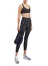 Figure View - Click To Enlarge - THE UPSIDE - 'Signs Dance' print cutout back sports bra