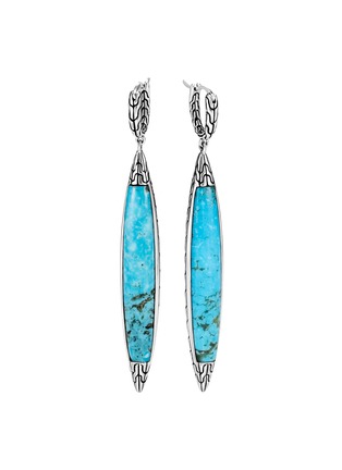 Main View - Click To Enlarge - JOHN HARDY - 'Classic Chain' turquoise silver drop earrings