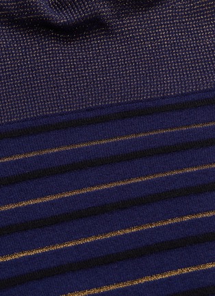  - SONIA RYKIEL - x Kristin Scott Thomas metallic stripe turtleneck sweater