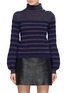 Main View - Click To Enlarge - SONIA RYKIEL - x Kristin Scott Thomas metallic stripe turtleneck sweater