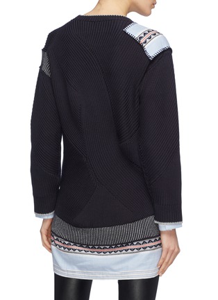 Back View - Click To Enlarge - SONIA RYKIEL - x Liya Kebede graphic patchwork cotton-silk sweater