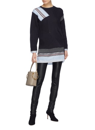 Figure View - Click To Enlarge - SONIA RYKIEL - x Liya Kebede graphic patchwork cotton-silk sweater