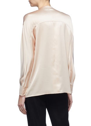 Back View - Click To Enlarge - VINCE - Patch pocket silk satin blouse