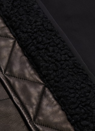  - VINCE - Hooded panelled leather puffer jacket