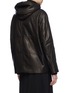 Back View - Click To Enlarge - VINCE - Hooded panelled leather puffer jacket