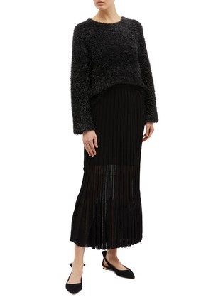 Figure View - Click To Enlarge - VINCE - Metallic boxy sweater