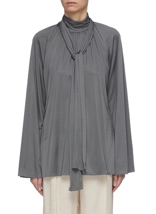 Main View - Click To Enlarge - THE ROW - 'Merrian' scarf high neck top