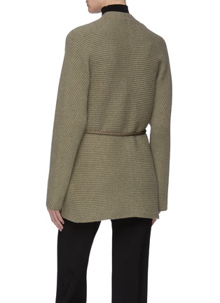 Back View - Click To Enlarge - THE ROW - 'Ardi' rope tie wool-cashmere rib knit cardigan