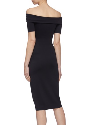 Back View - Click To Enlarge - THE ROW - 'Jayna' scuba jersey off-shoulder dress