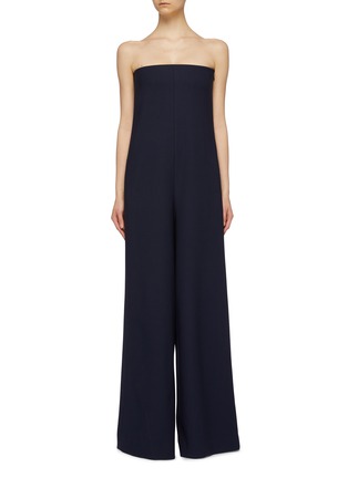 Main View - Click To Enlarge - THE ROW - 'Liu' strapless virgin wool wide leg jumpsuit