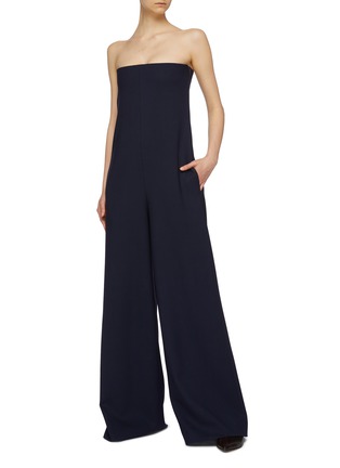 Figure View - Click To Enlarge - THE ROW - 'Liu' strapless virgin wool wide leg jumpsuit