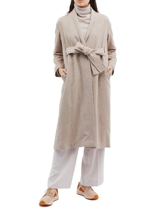 Main View - Click To Enlarge - VINCE - Belted wool-blend melton coat