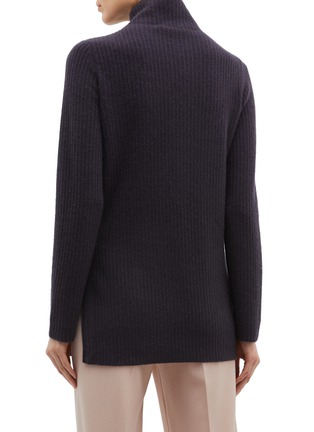 Back View - Click To Enlarge - VINCE - Side split cashmere rib knit turtleneck sweater