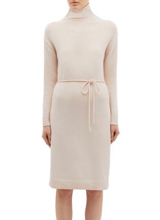 Main View - Click To Enlarge - VINCE - Belted wool-cashmere turtleneck dress