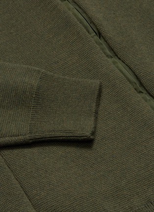  - CANADA GOOSE - 'WindBridge' nylon panel merino wool zip cardigan
