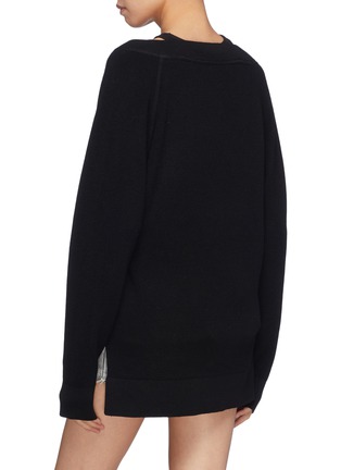 Back View - Click To Enlarge - T BY ALEXANDER WANG - Tank panel wool sweater