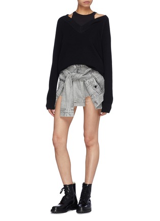 Figure View - Click To Enlarge - T BY ALEXANDER WANG - Tank panel wool sweater