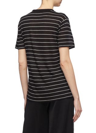 Back View - Click To Enlarge - T BY ALEXANDER WANG - Chest pocket stripe slub jersey T-shirt