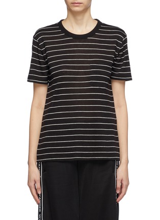 Main View - Click To Enlarge - T BY ALEXANDER WANG - Chest pocket stripe slub jersey T-shirt