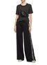 Figure View - Click To Enlarge - T BY ALEXANDER WANG - Chest pocket stripe slub jersey T-shirt