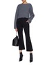 Figure View - Click To Enlarge - T BY ALEXANDER WANG - Logo waistband flared pants