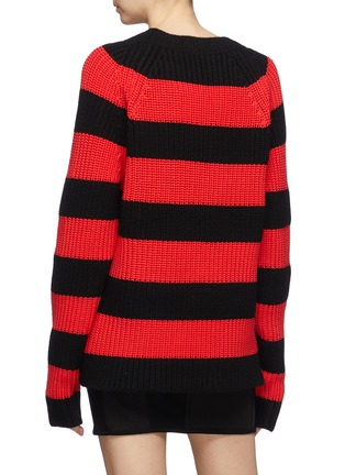 Back View - Click To Enlarge - T BY ALEXANDER WANG - Rugby stripe wool blend sweater