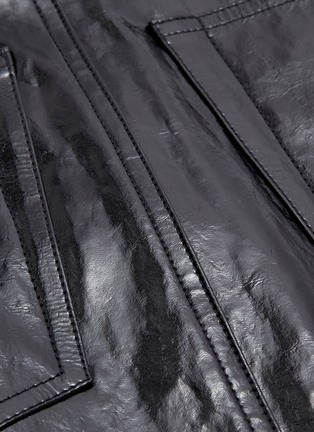 Detail View - Click To Enlarge - HELMUT LANG - Patent leather skirt