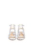 Front View - Click To Enlarge - CHELSEA PARIS - 'Bain' caged mirror leather sandals
