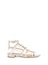 Main View - Click To Enlarge - CHELSEA PARIS - 'Bain' caged mirror leather sandals