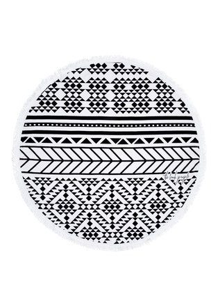 Detail View - Click To Enlarge - THE BEACH PEOPLE - 'The Aztec' fringed Roundie towel