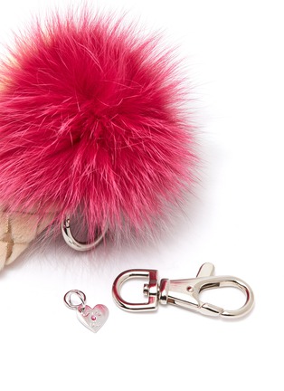 Detail View - Click To Enlarge - ISLA - Mink fur ice cream keyring