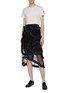 Figure View - Click To Enlarge - MONCLER - x Simone Rocha ruffle overlay mesh asymmetric skirt