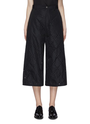 Main View - Click To Enlarge - MONCLER - x Noir Kei Ninomiya geometric perforated culottes