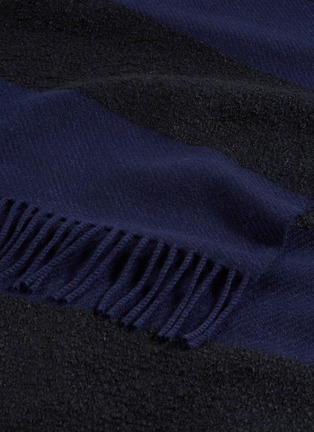Detail View - Click To Enlarge - BEGG & CO - 'Boucle Furrow' stripe lambswool blend scarf