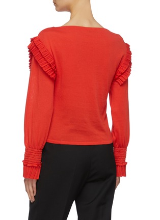 Back View - Click To Enlarge - PHILOSOPHY DI LORENZO SERAFINI - Tiered ruffle shoulder top